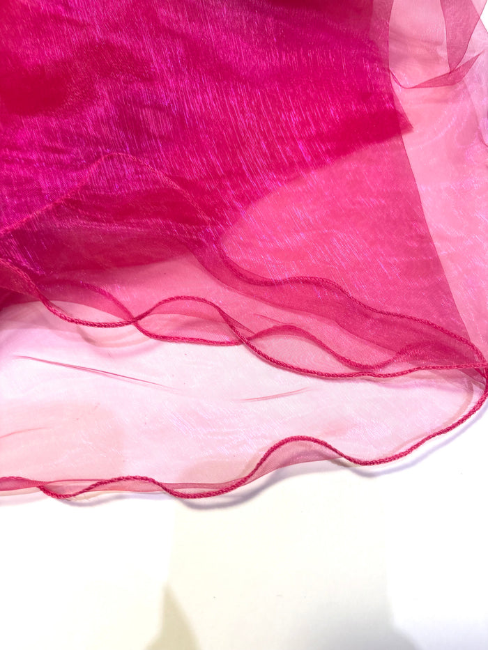 Fuchsia Organza Table Overlay 80" X 80" Square(1 Piece)