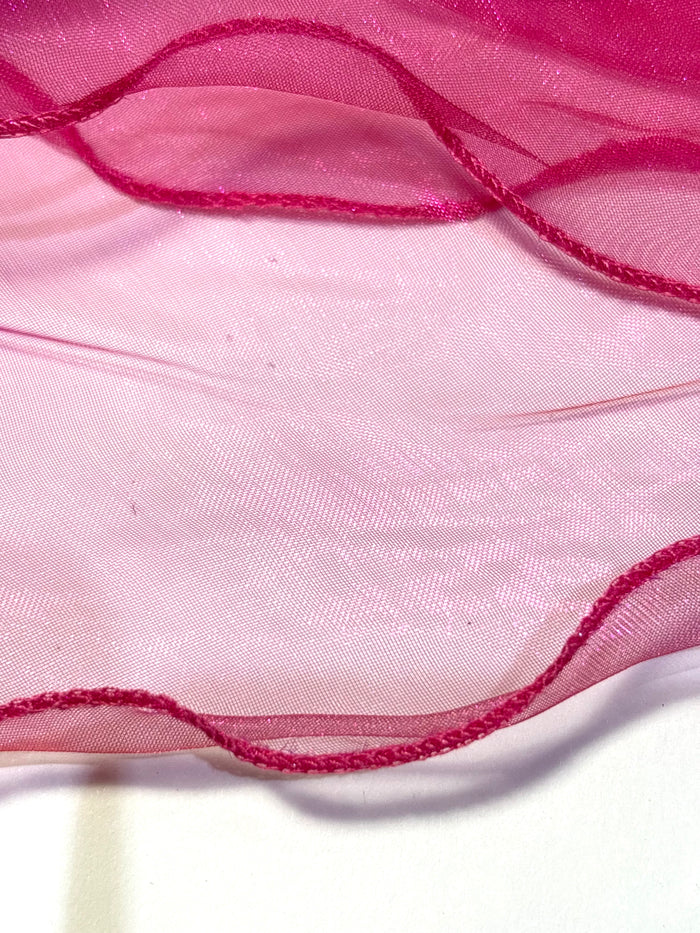 Fuchsia Organza Table Overlay 80" X 80" Square(1 Piece)