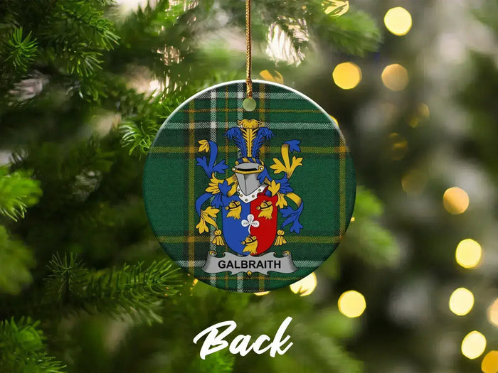 Galbraith Family Crest Tartan Christmas Ornament