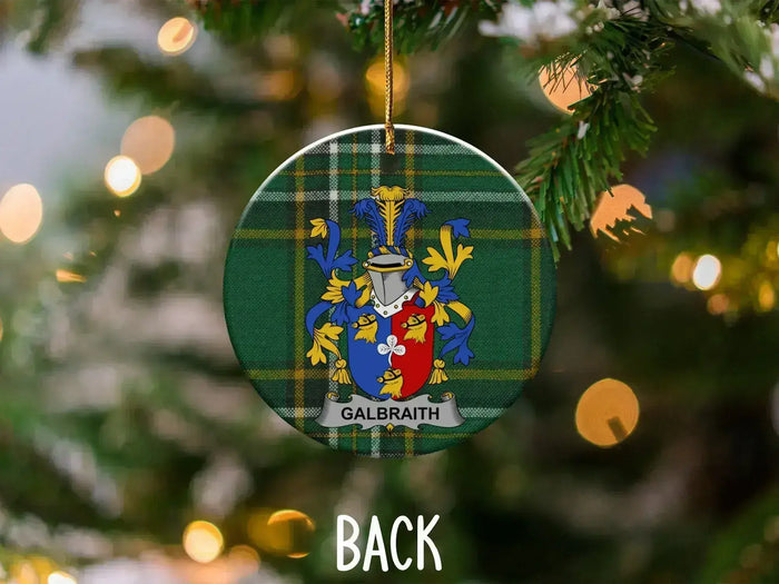 Galbraith Family Crest Round Christmas Ornament