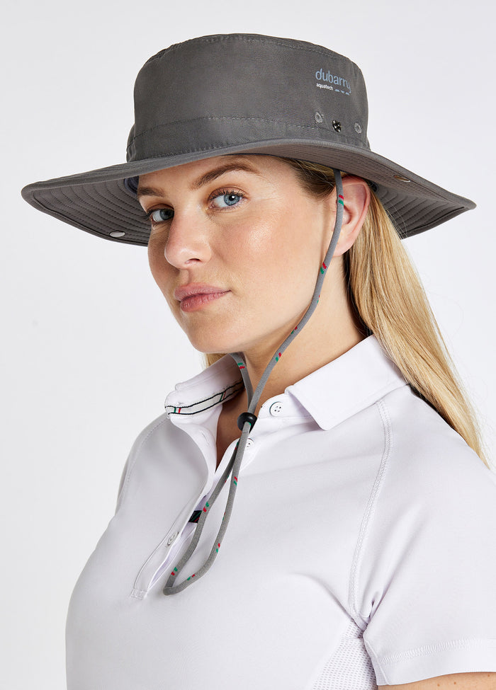 Genoa Brimmed Sun Hat - Graphite