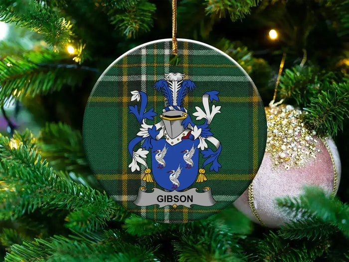 Personalized Gibson Family Crest Ornament
