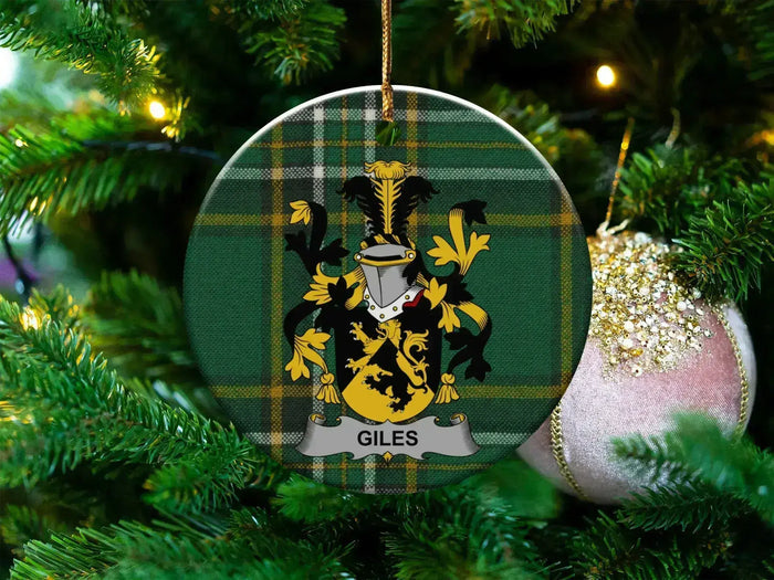 Family Crest Personalized Christmas Ornament