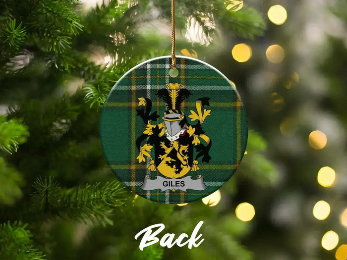 Personalized Family Crest Christmas Ornament