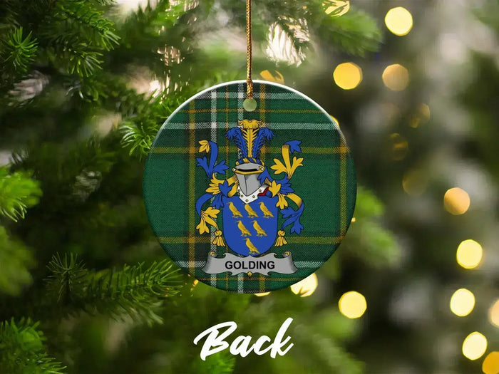 Family Crest Personalized Ornament Back