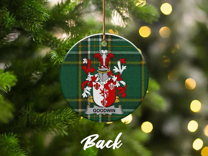 Family Crest Plaid Christmas Ornament