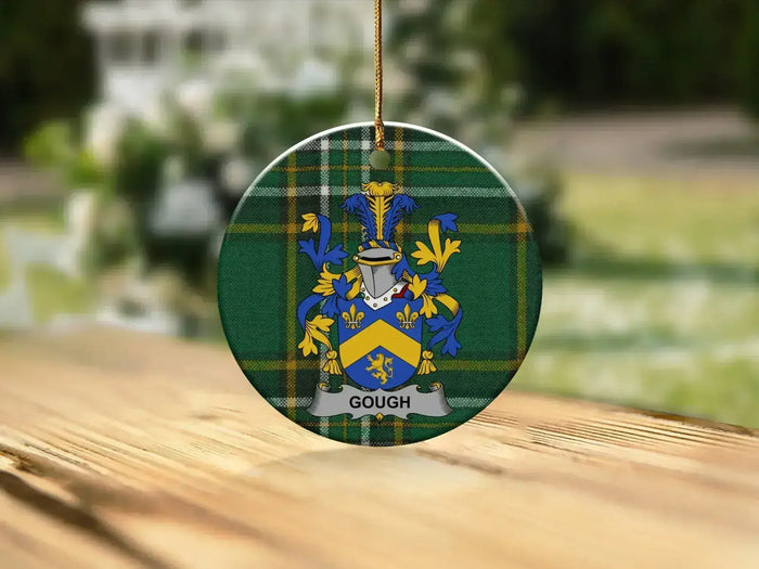 Custom Family Crest Gough Clan Tartan Ornament