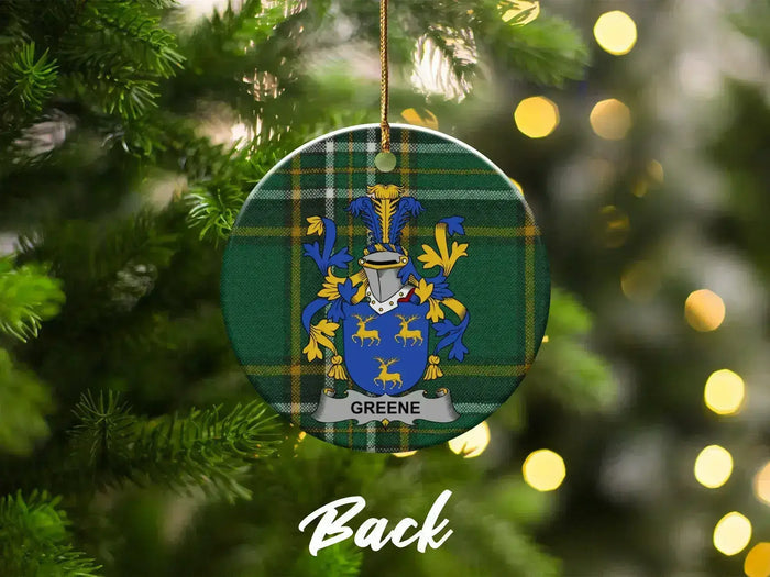 Family Crest With Tartan Christmas Tree Decoration
