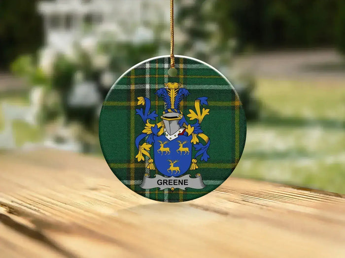 Custom Family Crest Tartan Personalized Ornament