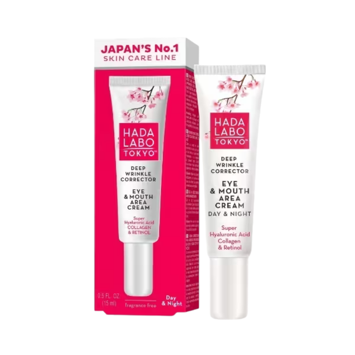 Hada Labo Tokyo Deep Wrinkle Corrector Eye & Mouth Area Cream 15ml