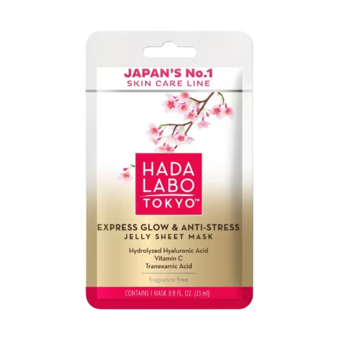 Hada Labo Tokyo Express Glow & Anti Stress Jelly Sheet Mask 1pc