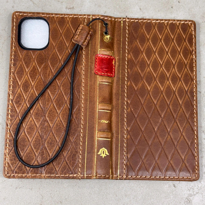 Handmade Leather Book Wallet Case for Galaxy S21 S22 S23 S24 S25 Ultra