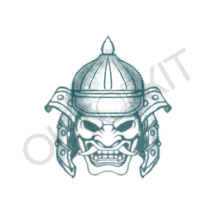 Hannya Mask and Helmet Tattoo