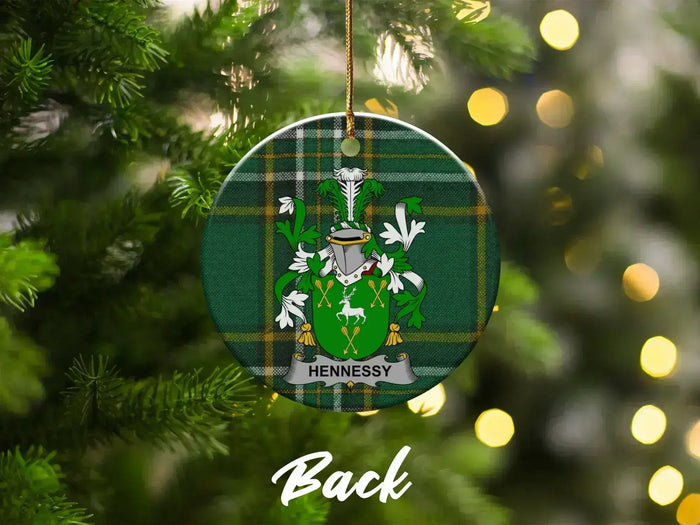 Hennessy Family Crest Christmas Tree Ornament