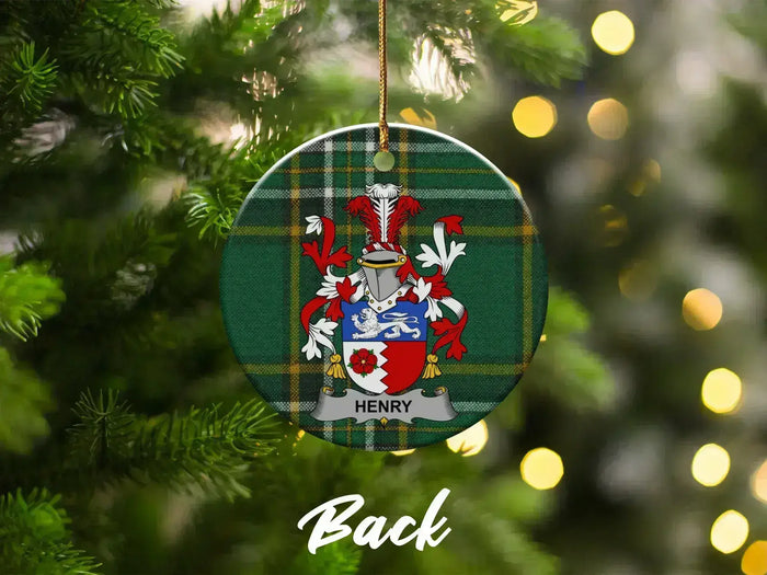 Custom Family Crest Holiday Ornament