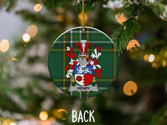 Family Crest Personalized Holiday Ornament