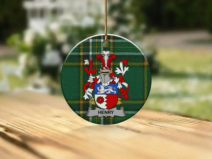 Customized Family Crest Christmas Ornament