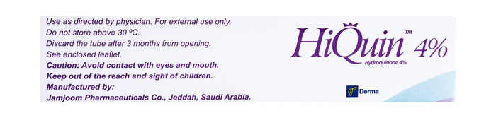 Hiquin 4% Hydroquinone Whitening Cream, 30g