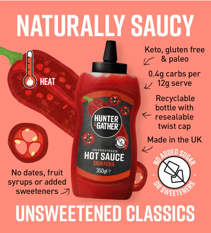 Hunter & Gather Sriracha Hot Sauce Squeezy 350g