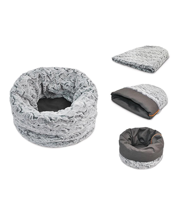 Husky Gray Snuggle Dog Bed - Large