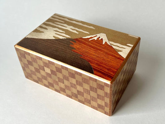 5 Sun 10 Step Aka Fuji Japanese Puzzle Box