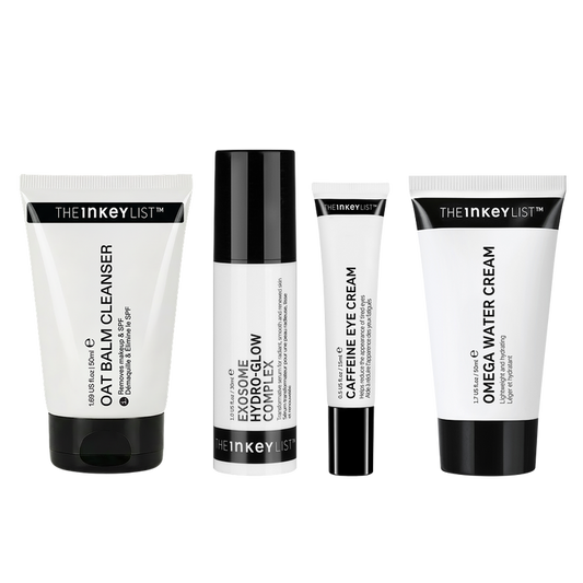 Set of skincare products from The INKEY List on a white background