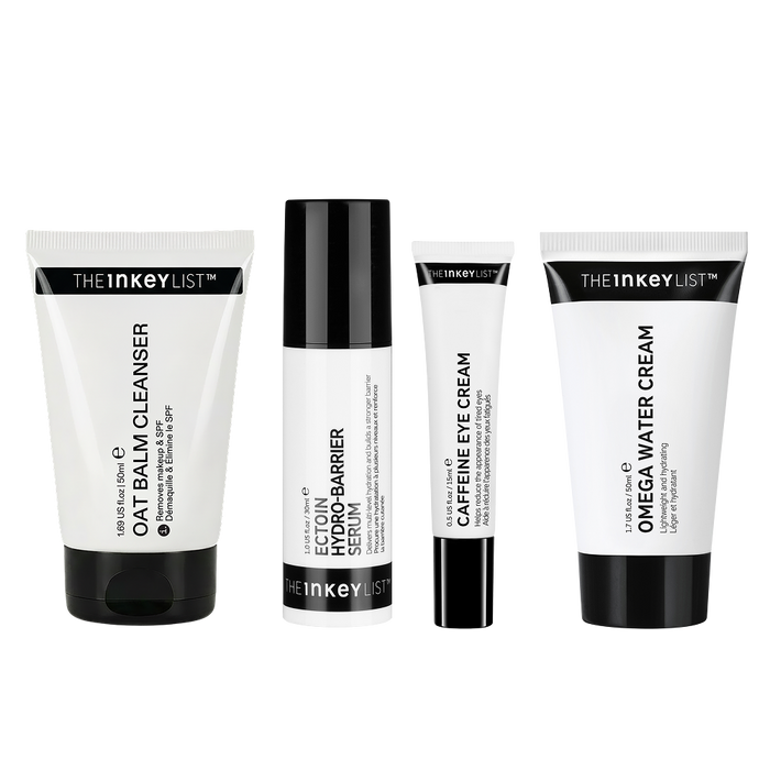 Set of skincare products from The INKEY List on a white background