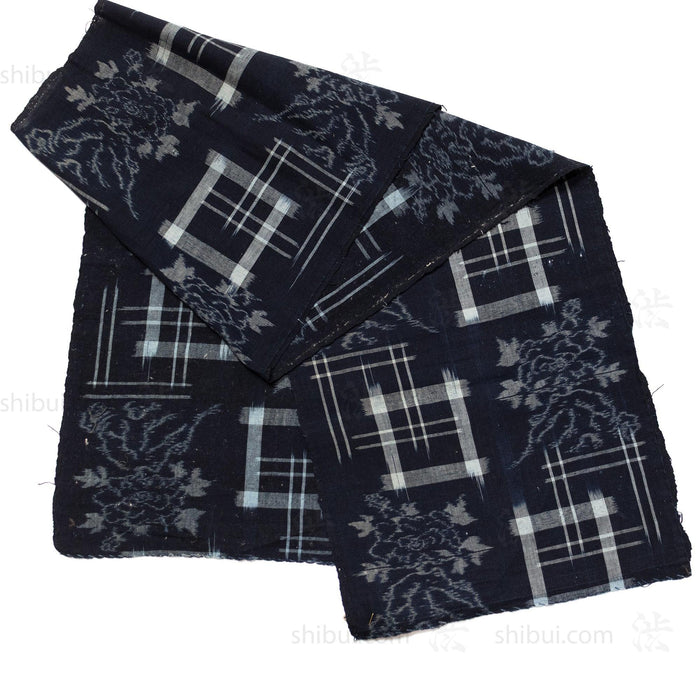 Japanese Indigo Egasuri Ikat Panel
