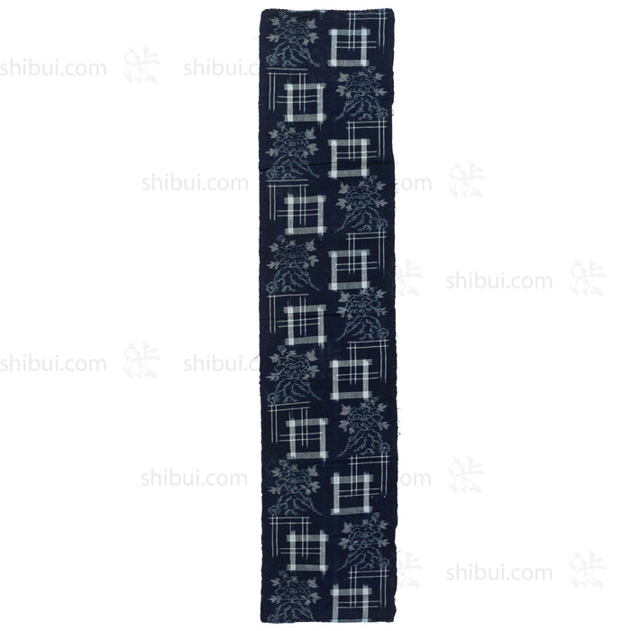 Japanese Indigo Egasuri Ikat Panel