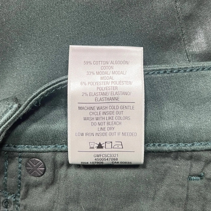 Jeans Wide Leg By Hudson In Green Denim, Size: 4