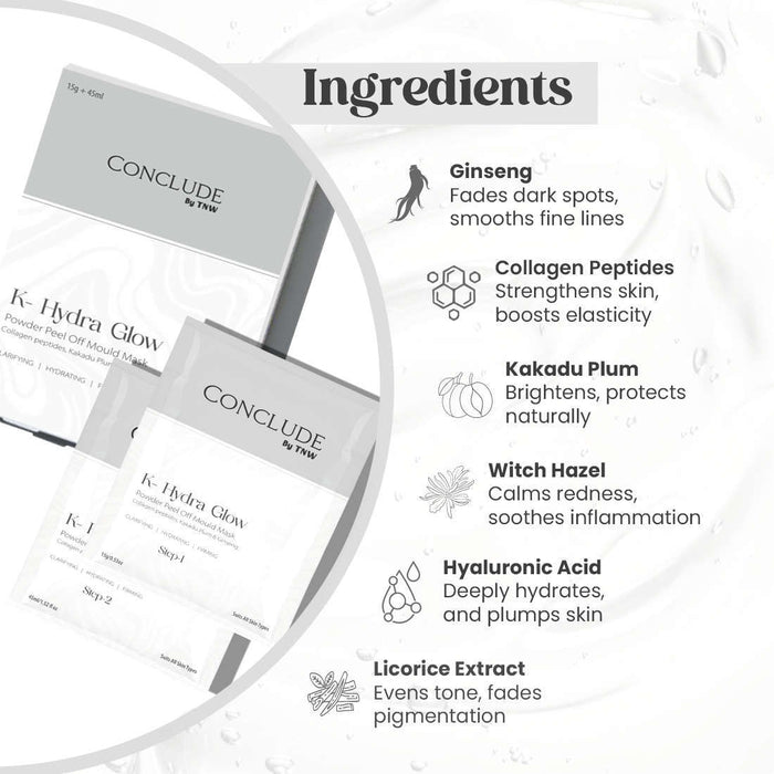 K-Hydra Glow Powder Peel Off Mould Mask | Collagen, Kakadu Plum & Ginseng