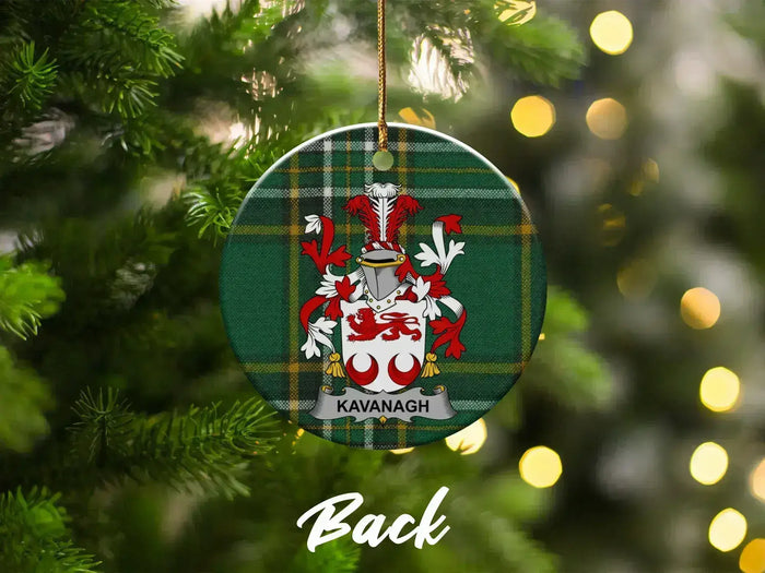 Kavanagh Family Crest Round Ornament Holiday