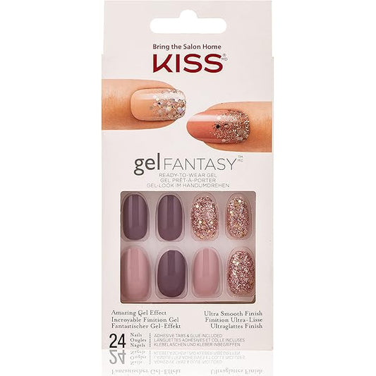Kiss Gel Fantasy Nails Kgn17, 24 Pieces