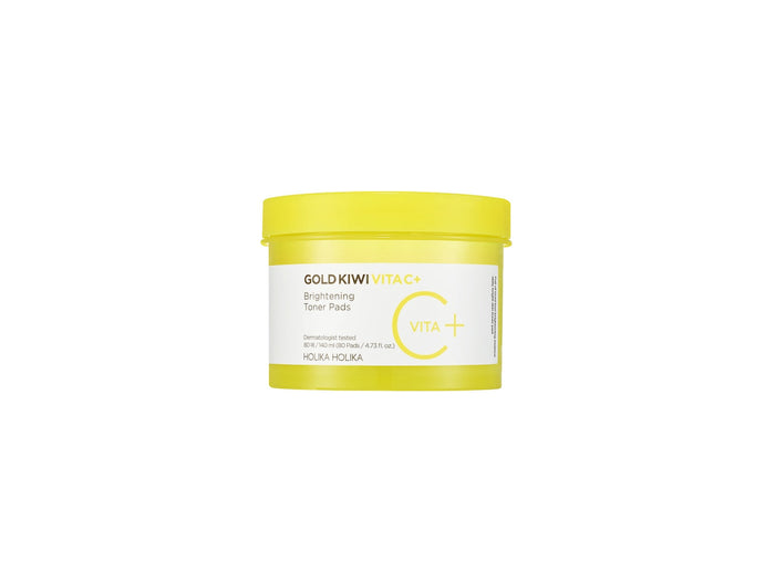 [HolikaHolika] Gold Kiwi Vita C Plus Brightening Toner Pad 80pcs-Luxiface.com