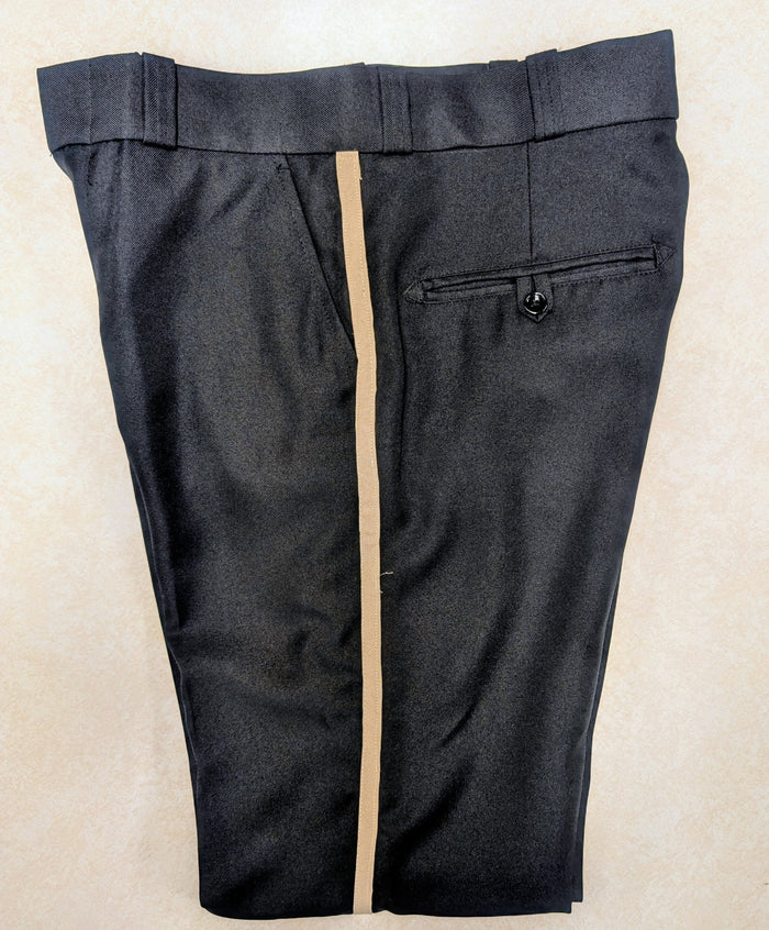 LIBERTY - BLACK UNIFORM PANTS WITH TAN STRIPE  *