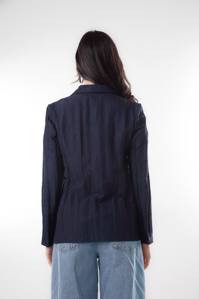 Lightweight textured single button relaxed blazer wholesale