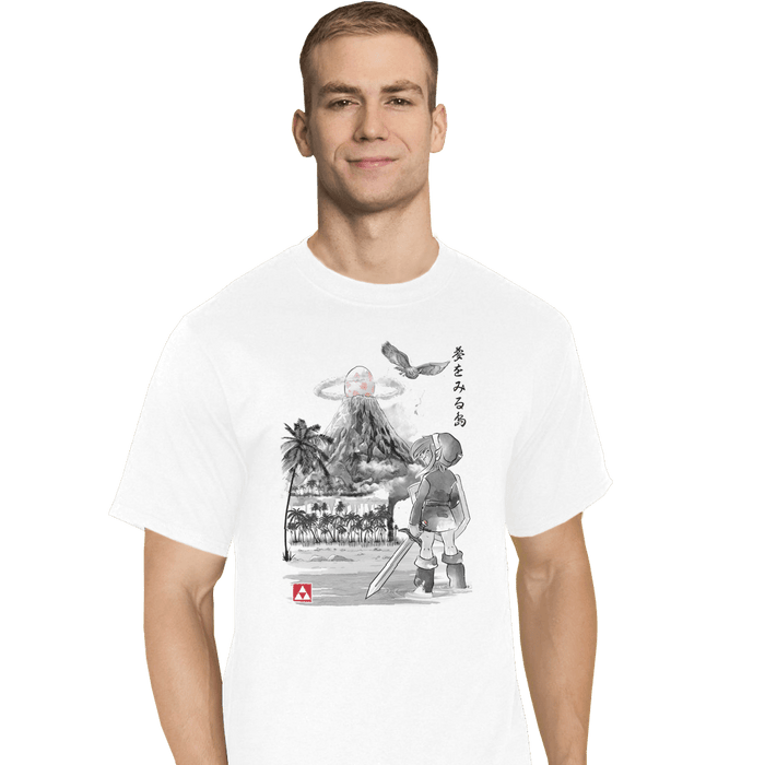 Shirts T-Shirts, Tall / Large / White Link's Awakening Sumi-e