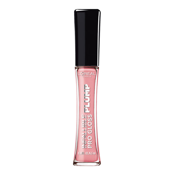 L'Oreal Gloss Plump 601 ROSY FLUSH lip gloss delivers fuller-looking lips with high-shine plump and hydrating comfort