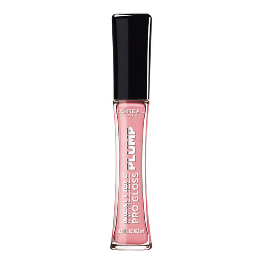 L'Oreal Gloss Plump 601 ROSY FLUSH lip gloss delivers fuller-looking lips with high-shine plump and hydrating comfort