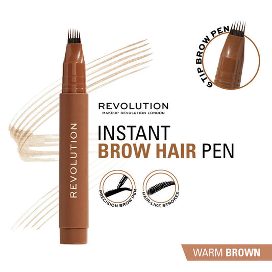 Makeup Revolution Instant Brow Hair Pen - Warm Brown