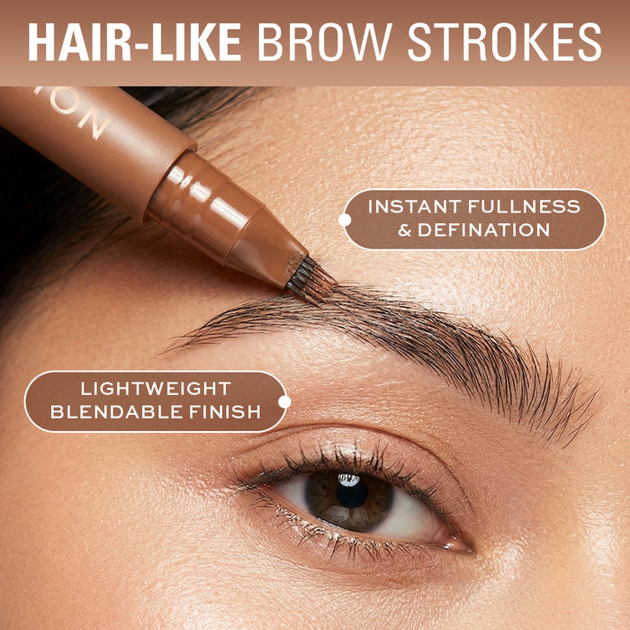 Makeup Revolution Instant Brow Hair Pen - Warm Brown