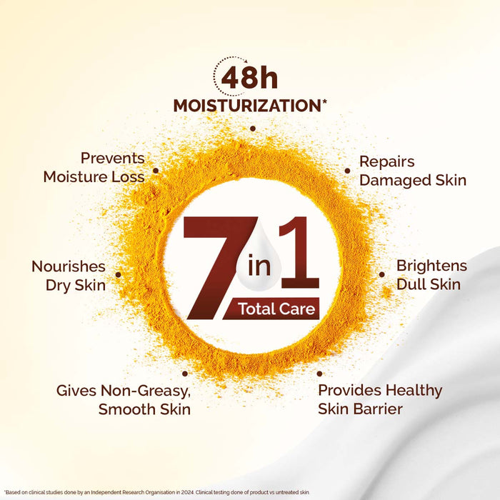 Mamaearth Ubtan Moisturizing Body Lotion with Turmeric & Saffron for Glowing Skin - 600 ml
