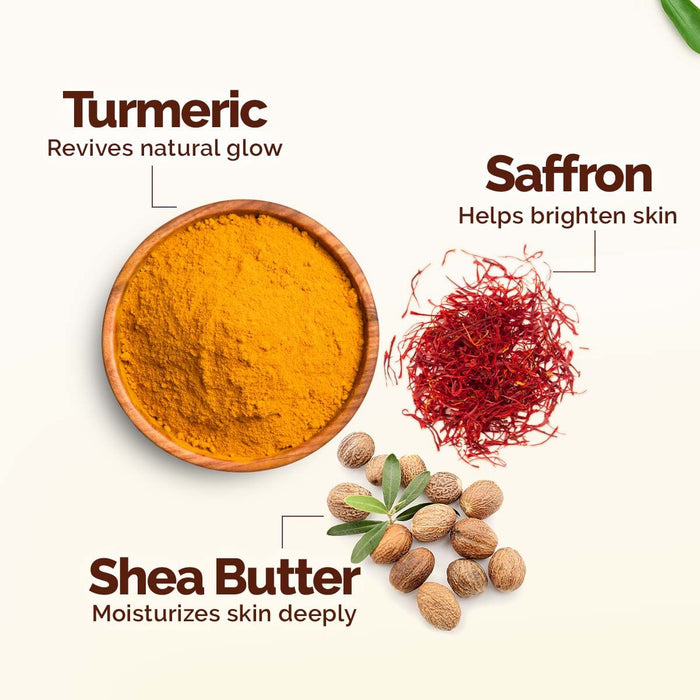 Mamaearth Ubtan Moisturizing Body Lotion with Turmeric & Saffron for Glowing Skin - 400 ml