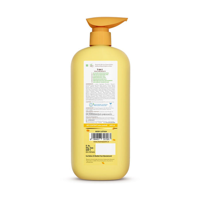 Mamaearth Ubtan Moisturizing Body Lotion with Turmeric & Saffron for Glowing Skin - 400 ml