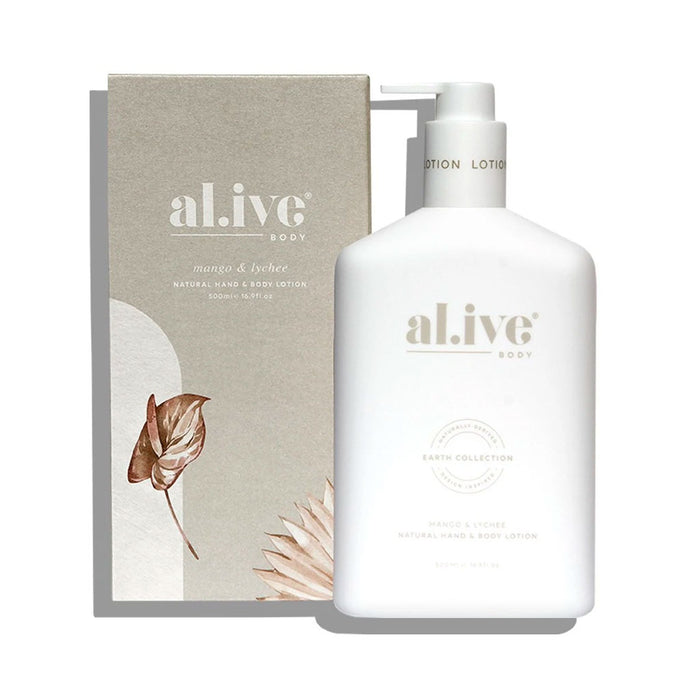 al.ive body Mango & Lychee Hand & Body Lotion Nudie Glow Australia