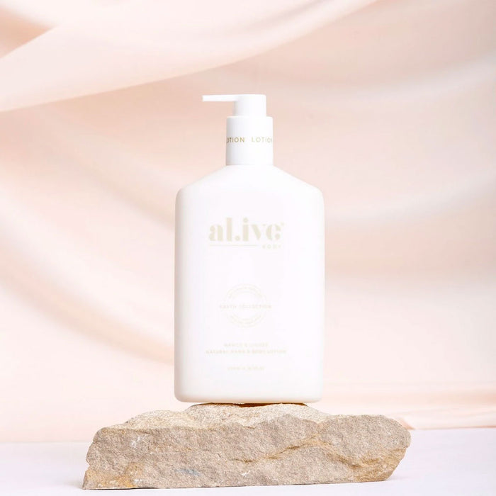al.ive body Mango & Lychee Hand & Body Lotion Nudie Glow Australia