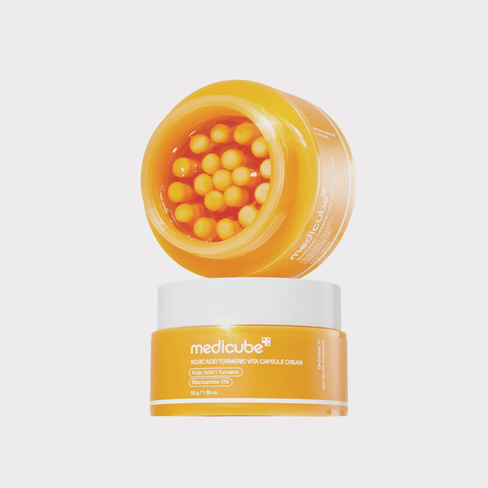 medicube Kojic Acid Turmeric Vita Capsule Cream Koream moisturizer for skin brightening pigmentation dark spot radiant skin
