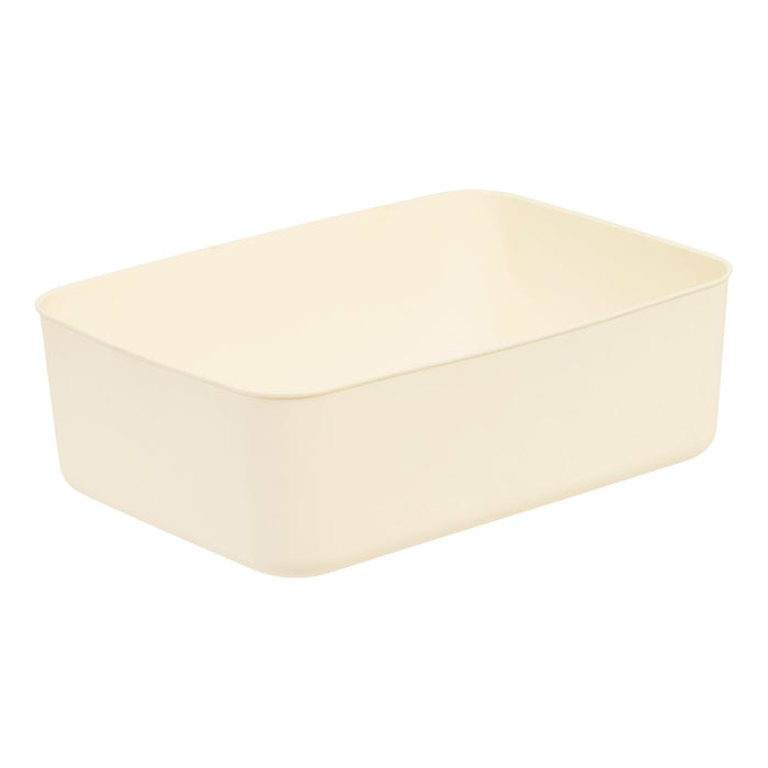 Medium Plastic Storage Organizer Basket, Off-White - IRIS USA, Inc.