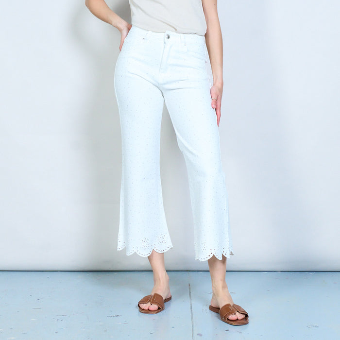 Micro stud embellished trousers wholesale