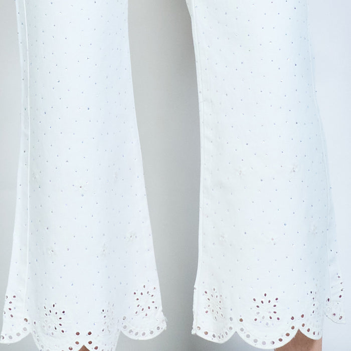 Micro stud embellished trousers wholesale